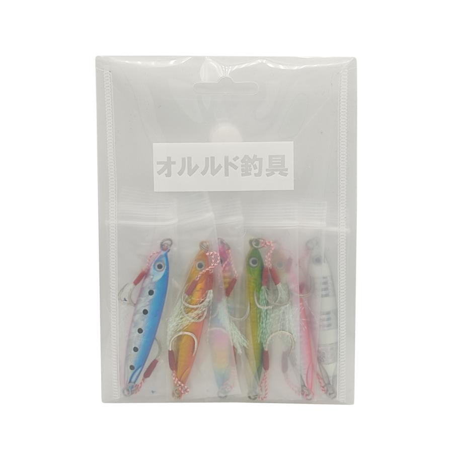 オルルド釣具 スローフォールジグ 6個セット 25g 35g 45g 60g