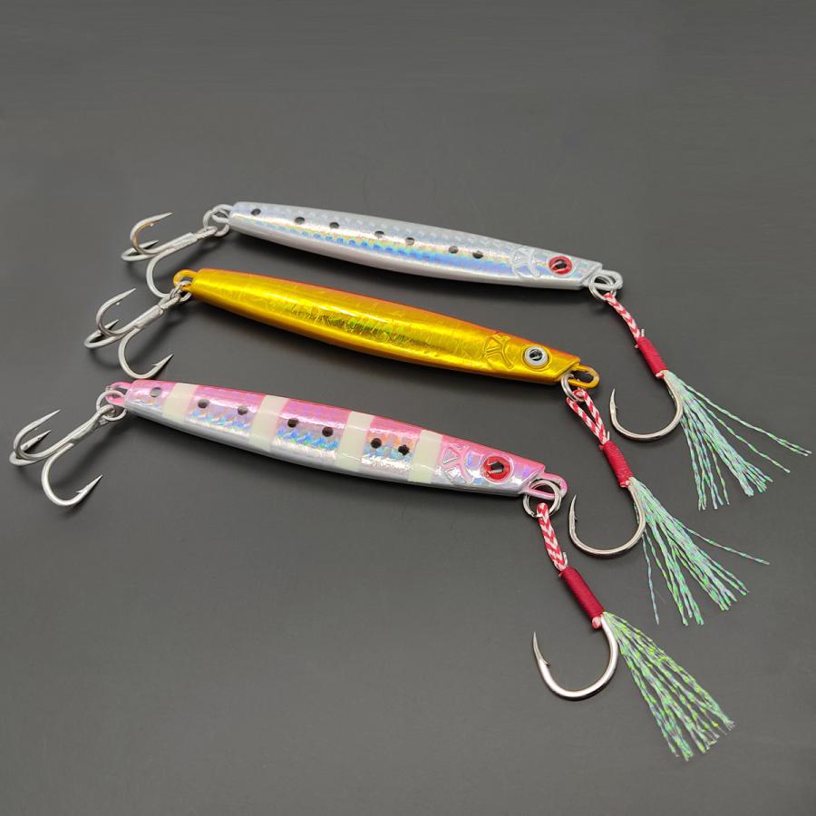 オルルド釣具 メタルジグ 25g 40g 60g 単色 6個セット 同色カラー