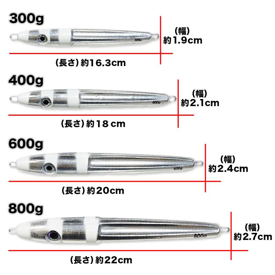 オルルド釣具 スロージグ 600g 800g 3色セット 中深海・急潮流対応