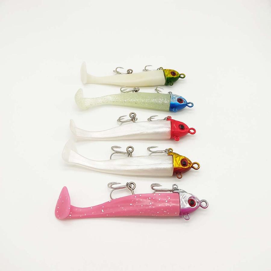 オルルド釣具 バイブレーションジグヘッド 27g 5カラーセット ワーム