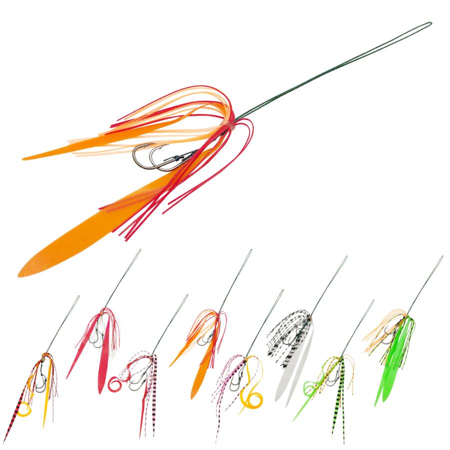 オルルド釣具 タイラバ ネクタイ スカート ダブルフック付 釣り具 夜光