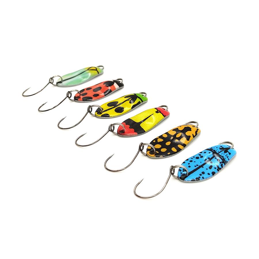 オルルド釣具 スプーン ルアー 渓流スプーン バーブレスフック付き 虫