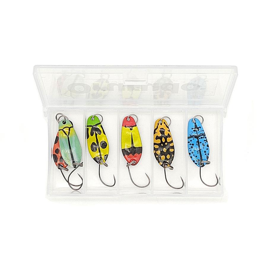 オルルド釣具 スプーン ルアー 渓流スプーン バーブレスフック付き 虫