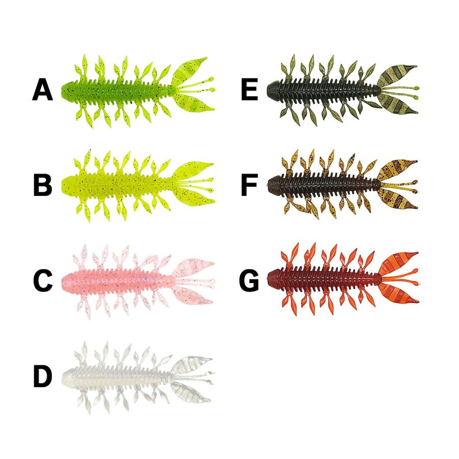 オルルド釣具 ワーム ルアー 7.5cm 3g ソフトルアー 仕掛け 7色 各5個