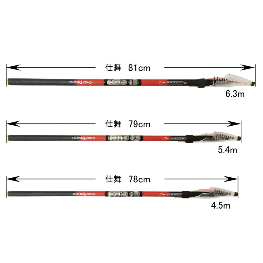 オルルド釣具 磯竿 振出式 6.3m イソルドA スピニングリール用