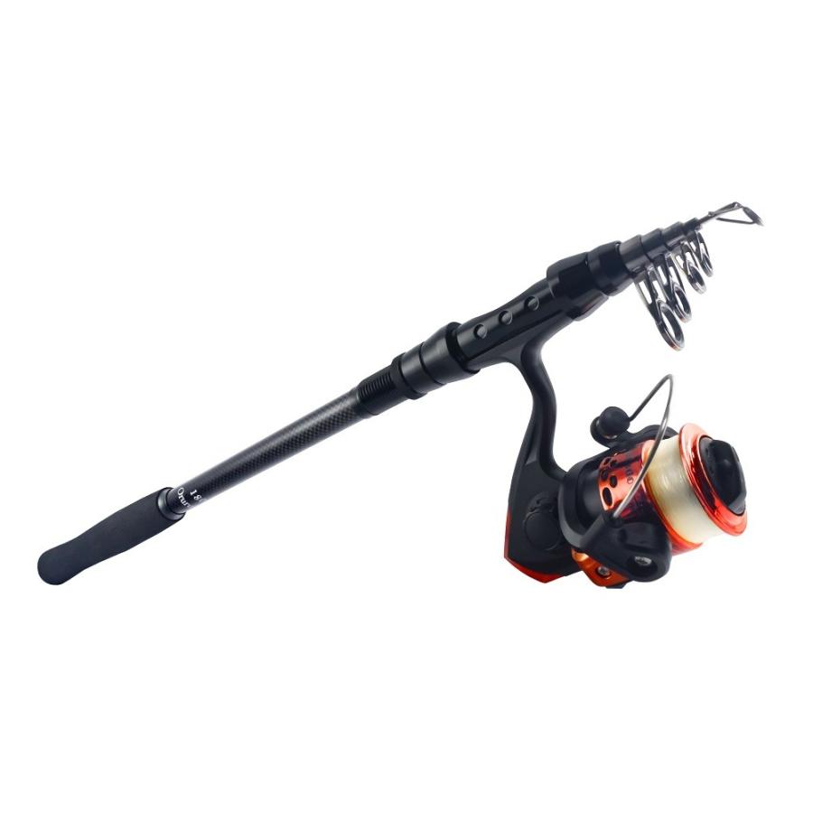 オルルド釣具 竿 リール セット 振出式 軽量 ロッド スピニングリール