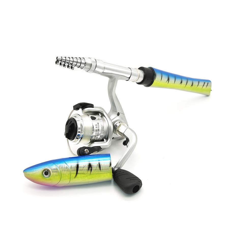 オルルド釣具 ロッド リールセット 糸付き 1m 1.4m 4カラー 魚型 オルルド釣具 ロッド リールセット 糸付き 1m 1.4m 4カラー 魚型