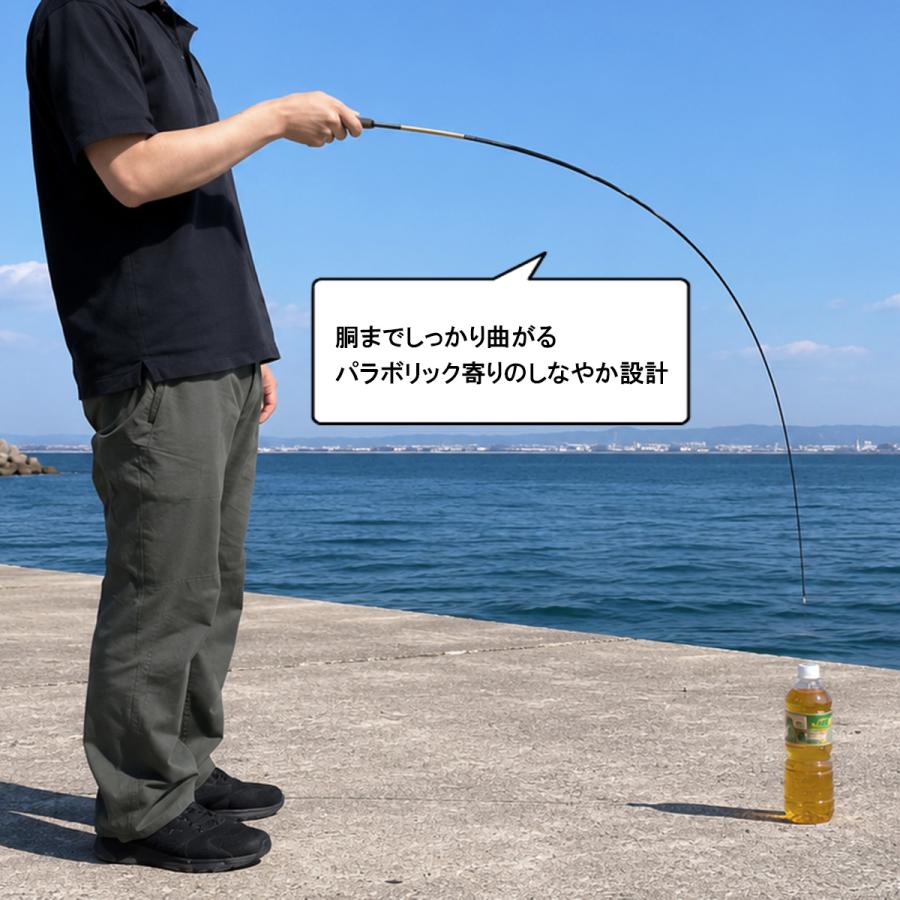 オルルド釣具 延べ竿 コンパクト 振出式 カーボン 釣り竿 ロッド 仕舞
