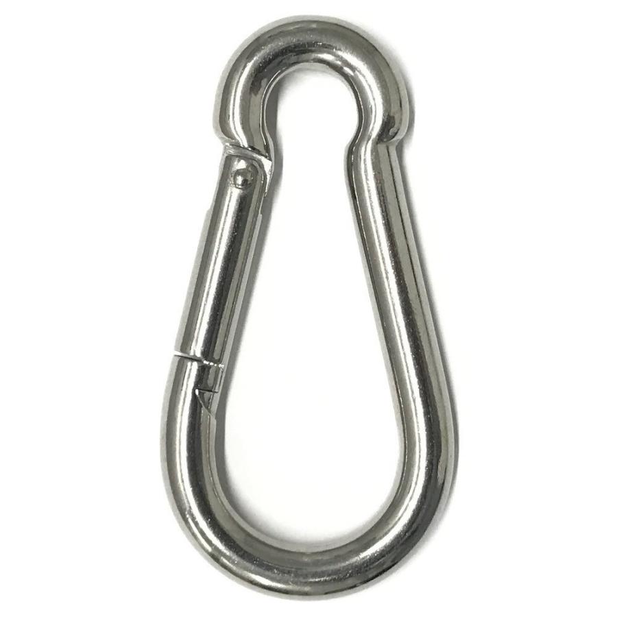 オルルド釣具 カラビナ ステンレス スプリングフック 5個セット 4号 5