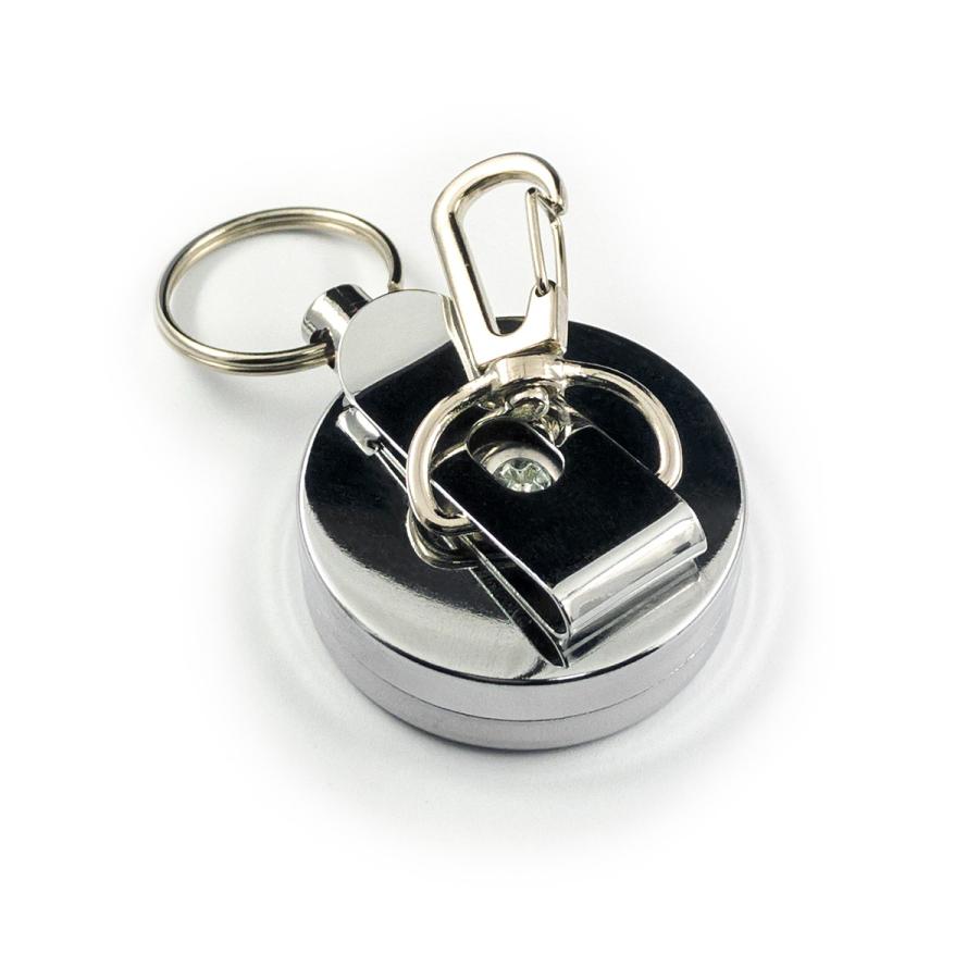 スイベルスナップ クリップ付き アウトドア キーバックワイヤー 3個