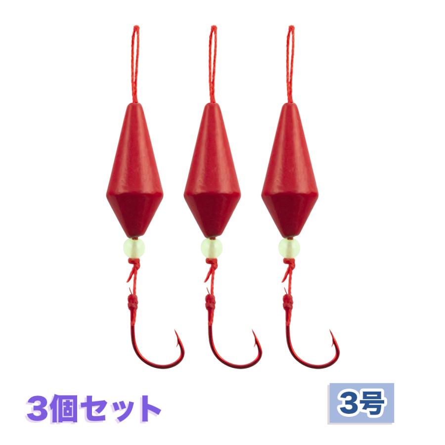 オルルド釣具 ブラクリ 仕掛け 3号 3個入り ケース付き ブラクルドA