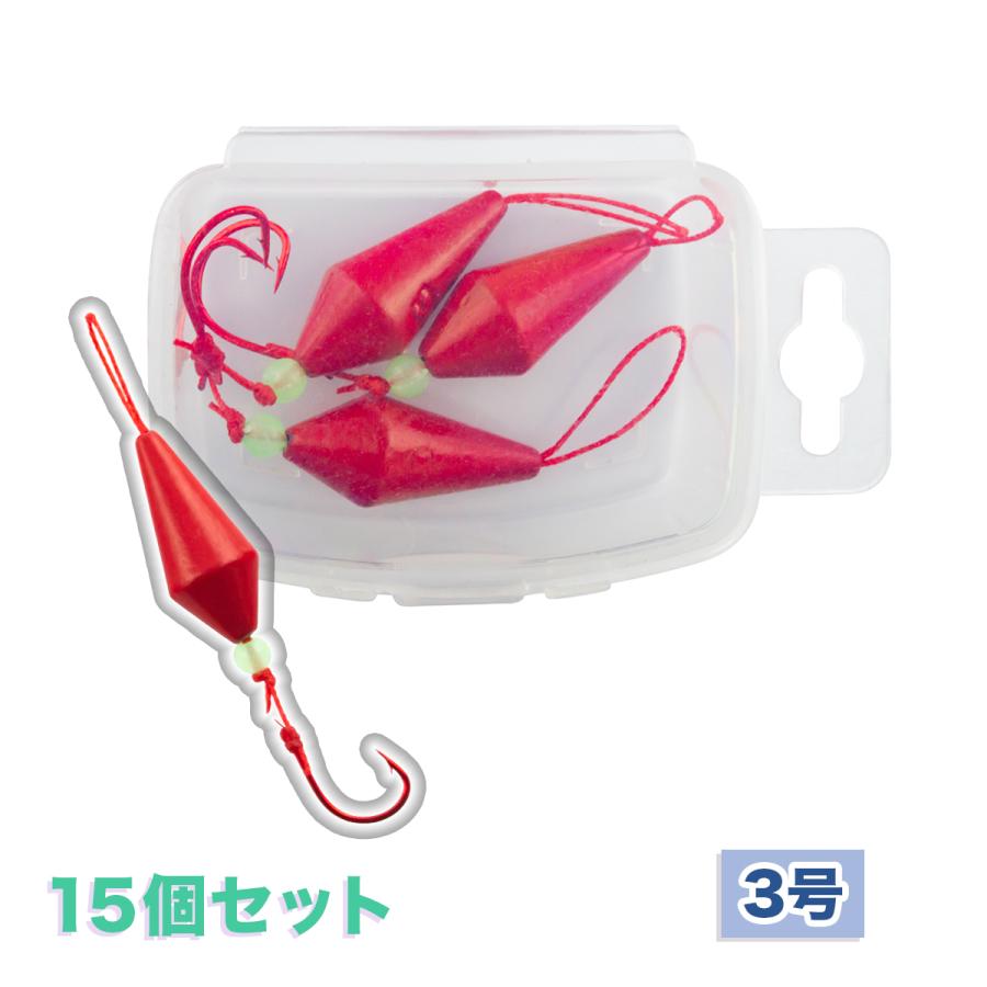 オルルド釣具 ブラクリ 仕掛け 3号 15個 ケース付き ブラクルドA 送料