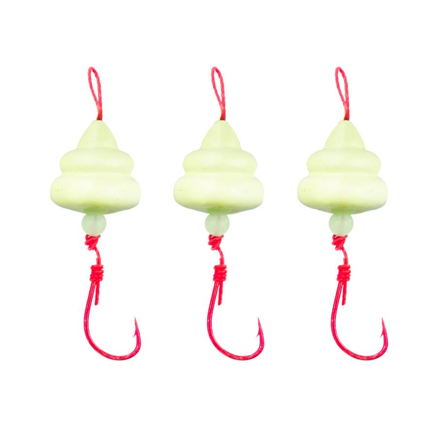 オルルド釣具 ブラクリ 仕掛け うんち型 3号 9個入り ケース付き うん