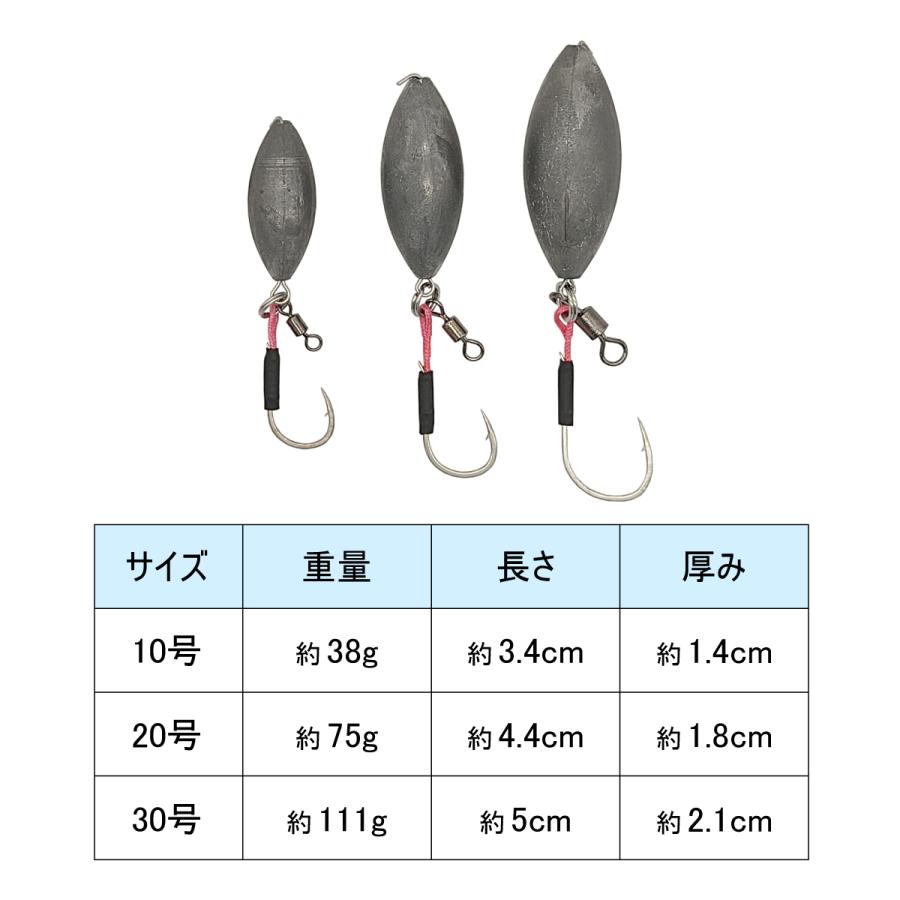 オルルド釣具 釣り具 錘 なつめオモリ フック仕掛け 3個入り 10号 号 30号 Diy 未塗装 Qba フィッシングジャパンヤフー店 通販 Yahoo ショッピング