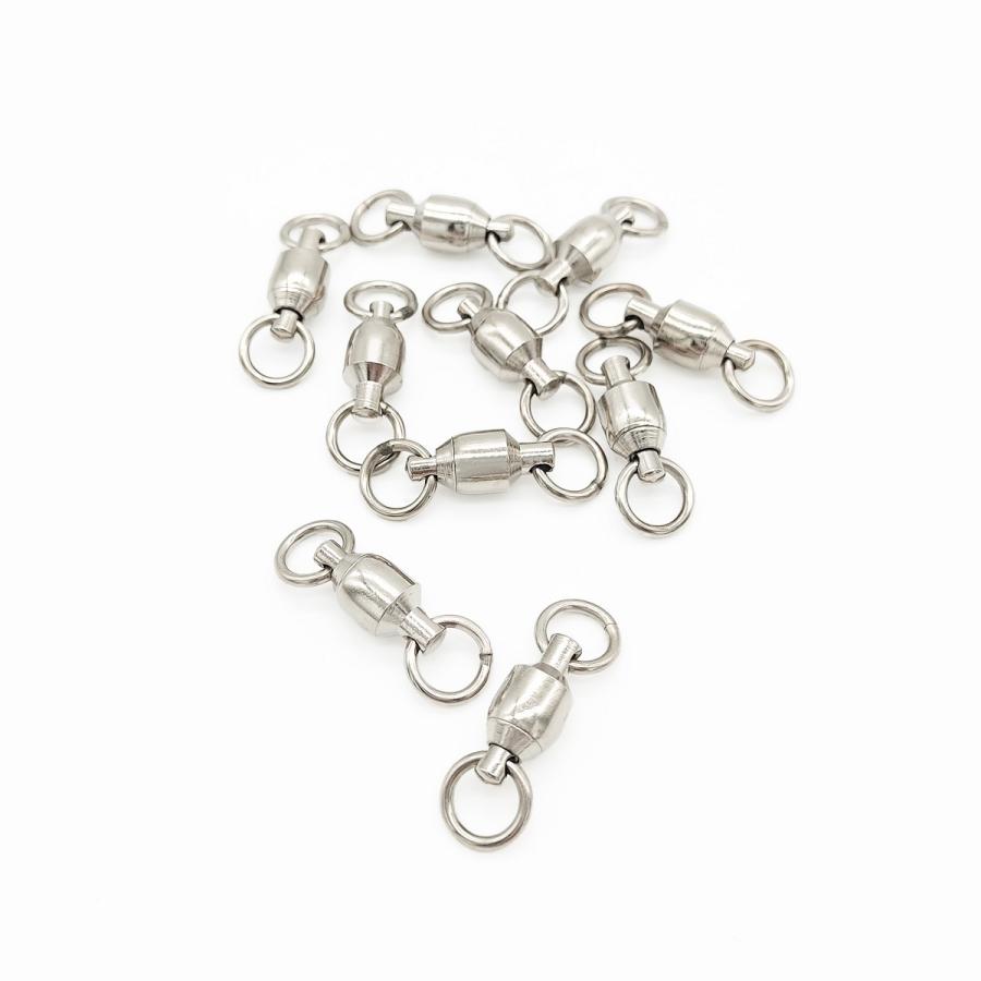 オルルド釣具 スイベル 仕掛け ボールベアリング 単軸 #4 #5 #6 25個