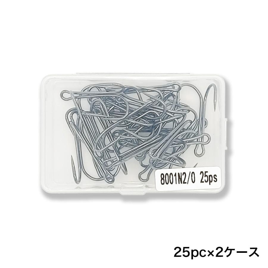 オルルド釣具 ダブルフック 50個入り フック 釣り針 2/0# 3/0# 4