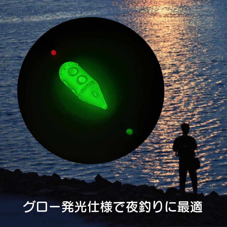 オルルド釣具 コマセカゴ 夜光ロケット テグス付 Mサイズ 10個入 海
