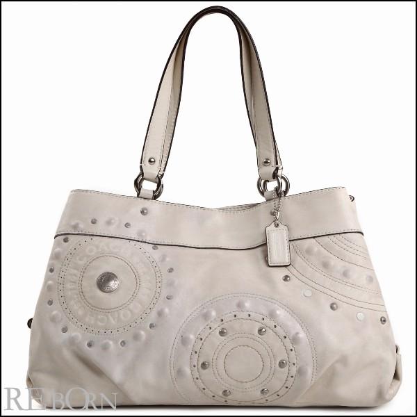 コーチバッグ アウトレット COACH トート レザー トートバッグ 16273 スタディッドアップリケキャリーオール :16273-iy