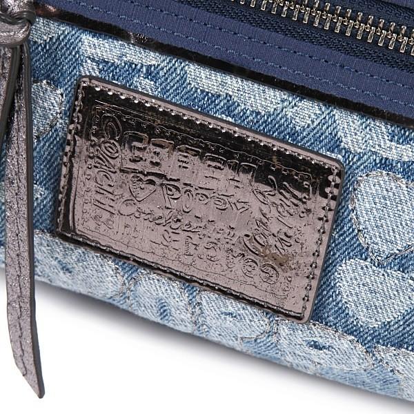 COACH コーチ バッグ ポピー デニム ワードブロック グルービー 