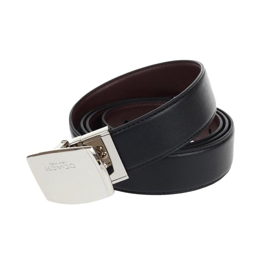 COACH コーチ メンズ カット トゥ サイズ リバーシブル レザーベルト  