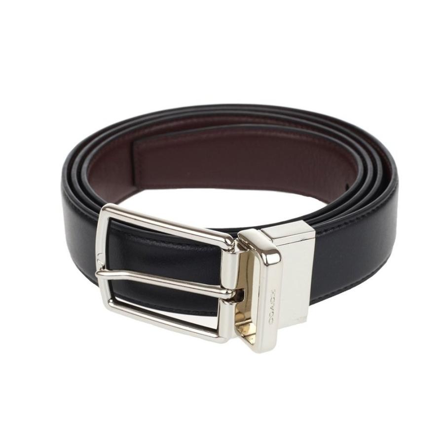COACH コーチ メンズ カット トゥ サイズ リバーシブル レザーベルト  