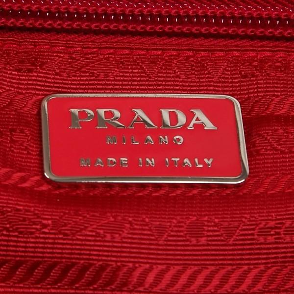 プラダ PRADA バッグ プラスチックハンドル パテントレザー トート バッグ レッド｜worlddrive｜04