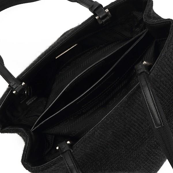 PRADA プラダ バッグ ウール トート ブラック B9446 : コーチバッグの 