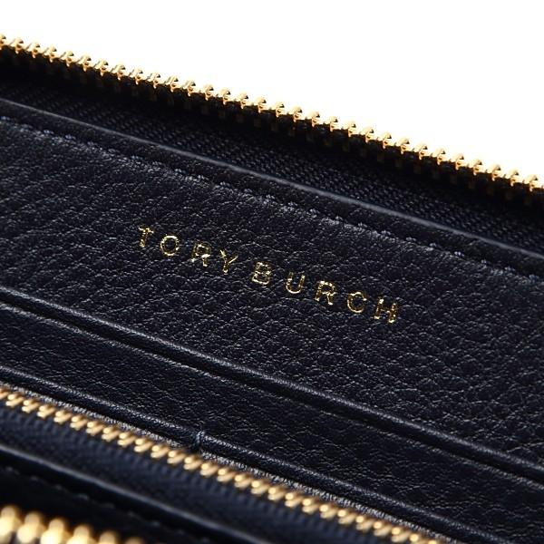 トリーバーチ TORY BURCH レザー ジップアラウンド ウォレット 長財布 34009 ネイビー｜worlddrive｜05