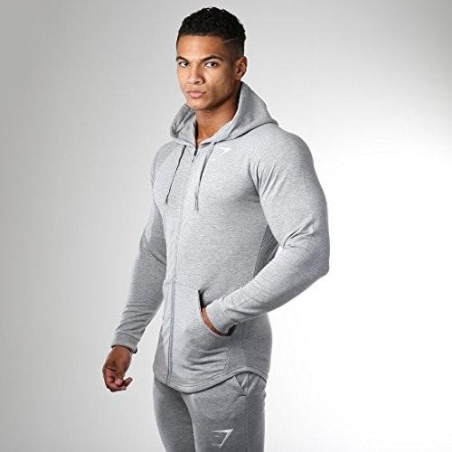 GymShark ジムシャーク Ark ジップ・フーディ‐ ライトグレイ M