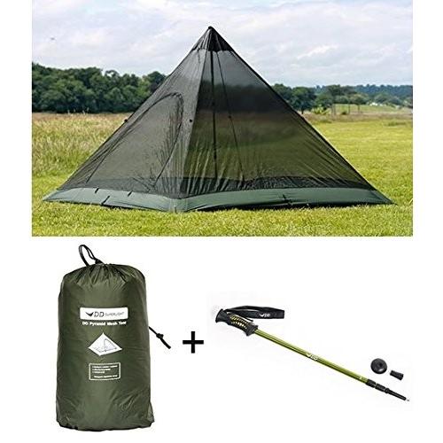 DD SuperLight Pyramid Mesh Tent スーパーライト ピラミッド メッシュ テント & DD Hiking Poleハイキン