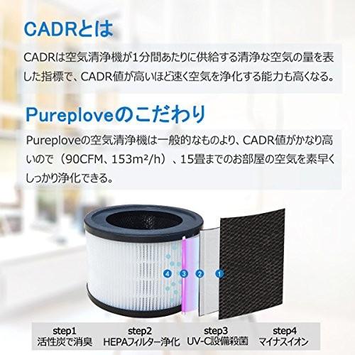 Pureplove 空気清浄機 脱臭 空気清浄器 殺菌 静音 イオン発生 花粉