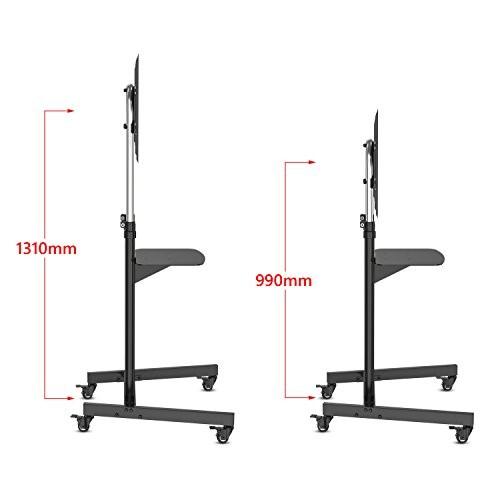 GIBBON MOUNTS テレビスタンド 32〜70インチ対応 液晶テレビ 壁寄せ スタンド 高さ調節可能 キャスター付_4