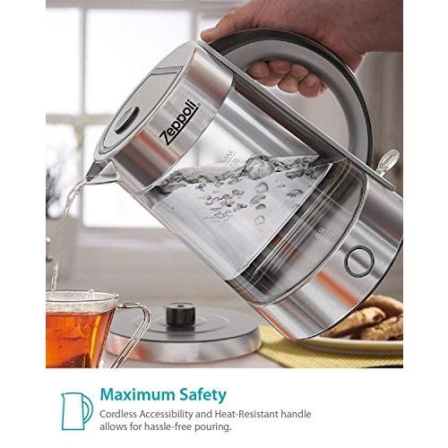 Zeppoli Electric Kettle (BPA Free) (1.7L) ゼポリ・エレクトリック・ケトル BPAフリー 電気ケトル ガラ 137070560ワールドフィギュア