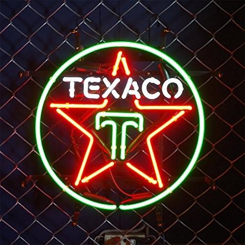 アメリカンネオンサイン テキサコ TEXACO H45×W45cm 店舗装飾 ガレージ ネオン管 ネオン照明 インテリア