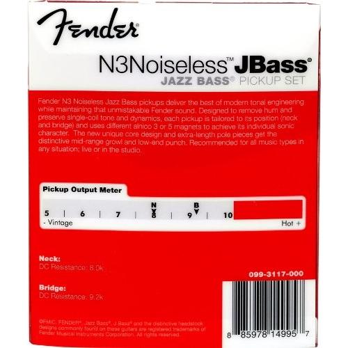 Fender N3 set Noiseless Jazz Bass Pickup フェンダー ジャズ ベース ピックアップ ネック ブリッジ セ｜worldfigure｜02