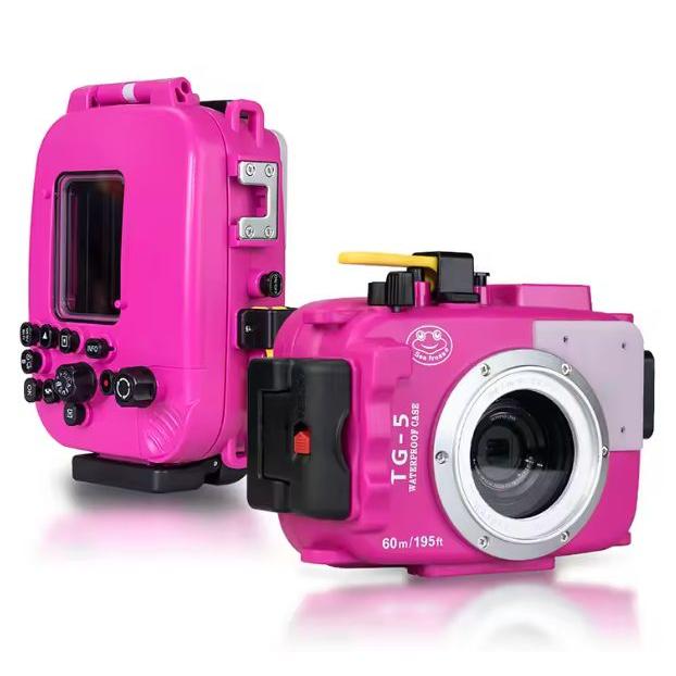 Sea Frogs Olympus TG-5 対応 60m/195ft 水中カメラハウジングケース