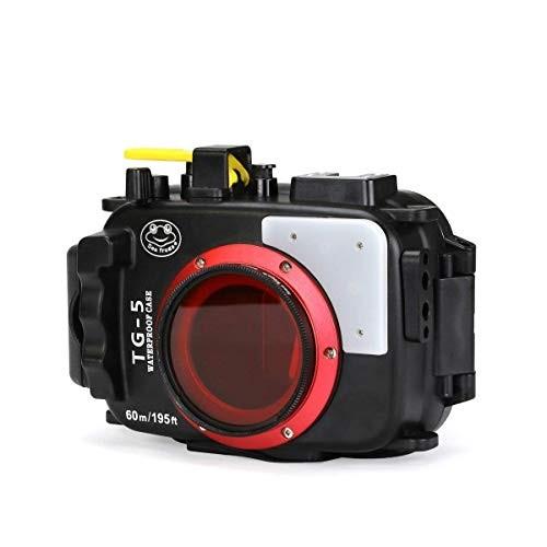 Olympus Tough TG-5デジタルカメラ・防水ケースセット Sea Frogs Olympus TG-5 対応 60m/195ft 水中カメラハウジングケース