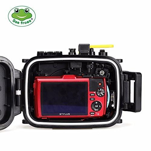 Sea Frogs Olympus TG-5 対応 60m/195ft 水中カメラハウジングケース
