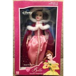 14 Beauty and the Beast Belle's Enchanted Christmas Holiday Gown Keepsake Porcelain Doll ドール 人