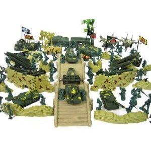 150+ Army Military プレイセット Soldiers Missiles Trucks Planes Blockade Walls! フィギュア-フィギュア本体