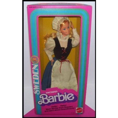 1982 Dolls of the World Swedish Sweden Barbie(バービー) Doll #4032 お人形さん あやつり人形 図形 フィギュア-ゲーム、おもちゃ