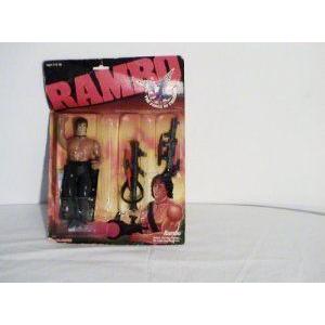1986 Coleco Rambo 動き図形 with Battle Action Rocket Launcher and Accessories (Rambo - フィギュア本体-フィギュア