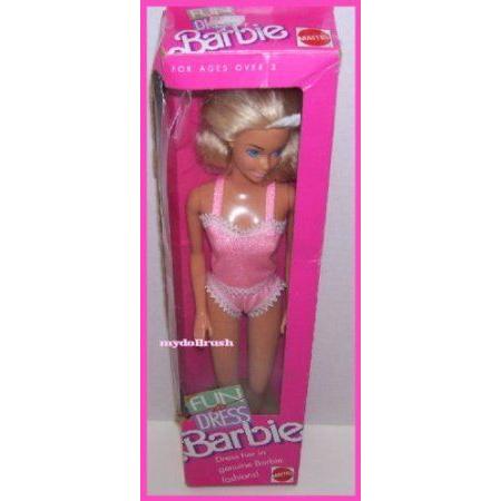 1989 Fun to Dress Blonde Barbie(バービー) Doll in Pink Cami Top \u0026 Panties ドール 人形 フィギュア