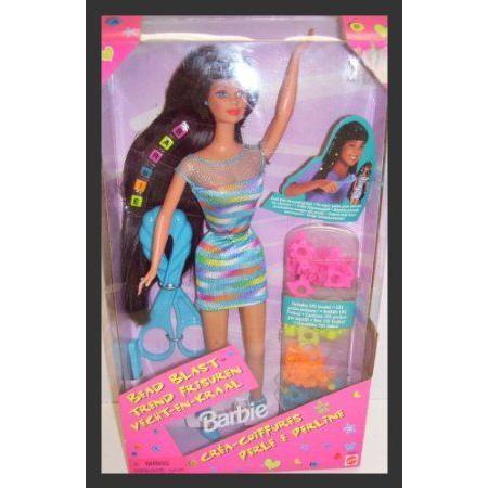1997 Foreign Issue Brunette Bead Blast Barbie(バービー) Doll お人形さん あやつり人形 図形 フィギュア本体-ゲーム、おもちゃ