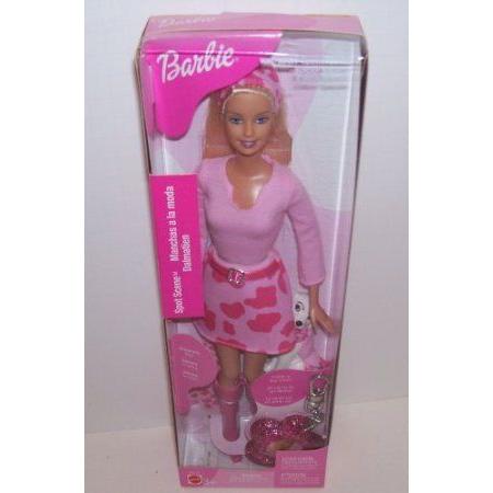 2001 Pink Spot Scene Dalmation Barbie(バービー) Doll お人形さん あやつり人形 図形
