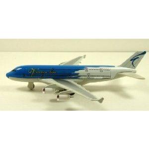 8 new diecast toy passenger airplane jet 747 look alike Vacation line Blue ミニカー ミニチュア 模