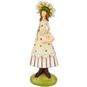 9 inch Decorative Porcelain Gerbera Daisy Flower Fair Lady Doll ドール 人形 フィギュア