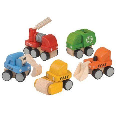 About Town Wooden Vehicles Toys For Kids ミニカー ミニチュア 模型 プレイセット自動車 ダイキャスト