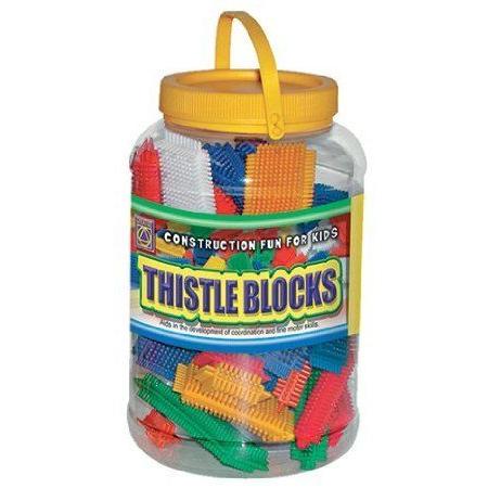 4 Pack LEARNING ADVANTAGE THISTLE BLOCKS 49 PIECES 立ちはだかる 手あそび フィギュア-ゲーム、おもちゃ