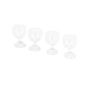 4Pcs Dollhouse (ドールハウス) Miniature Kitchen Dinner Wine Goblet Cup Set